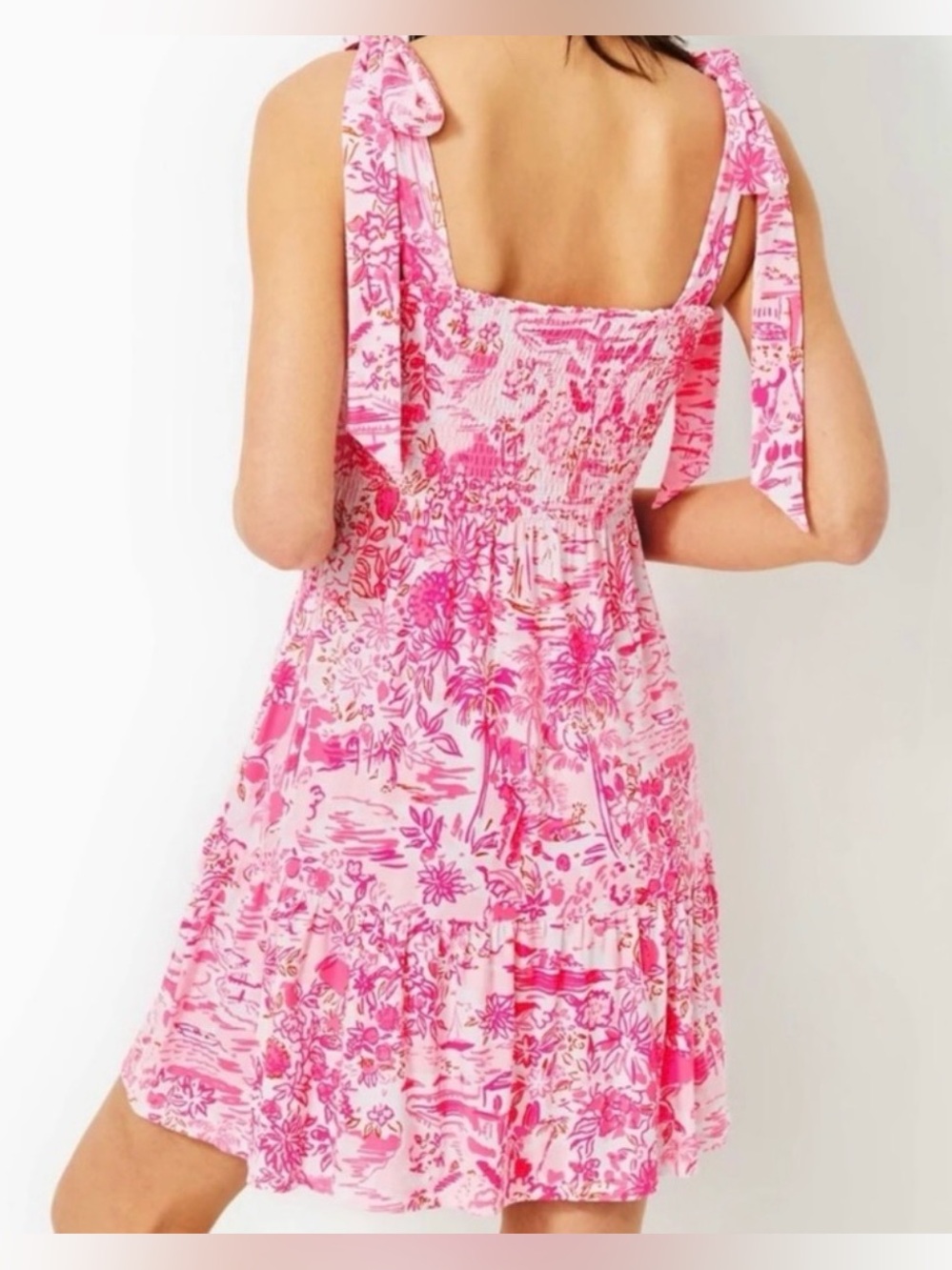 Lilly Pulitzer Kailua Smocked Dress XL - Picture 3 of 7